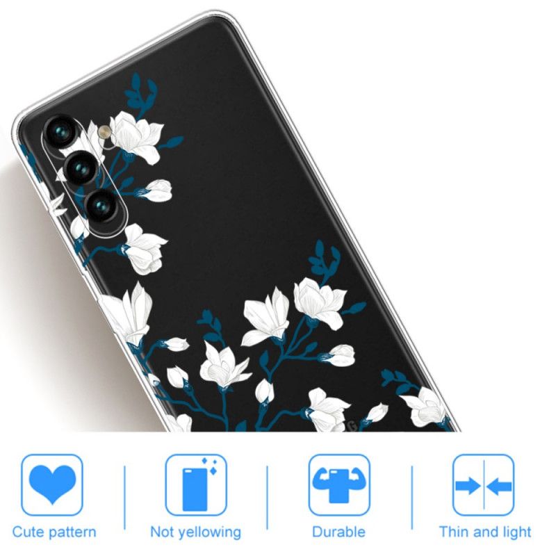 Coque Samsung Galaxy A13 5G Fleurs Blanches