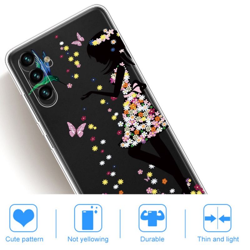 Coque Samsung Galaxy A13 5G Jolie Tête Fleurie