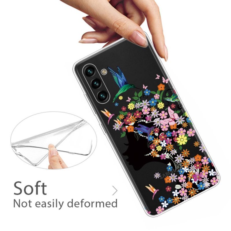 Coque Samsung Galaxy A13 5G Jolie Tête Fleurie