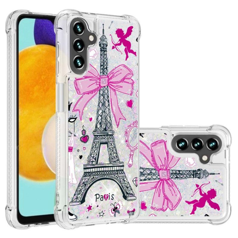 Coque Samsung Galaxy A13 5G La Tour Eiffel Paillettes