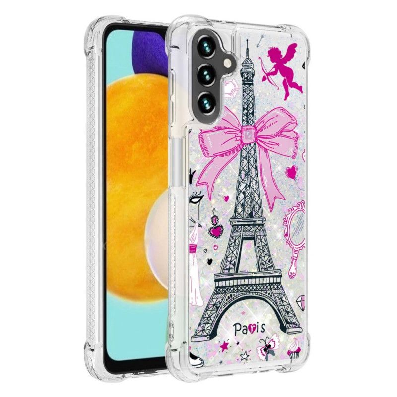 Coque Samsung Galaxy A13 5G La Tour Eiffel Paillettes