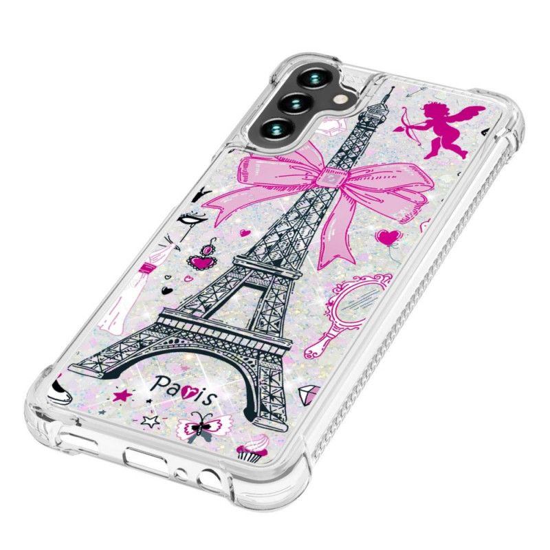 Coque Samsung Galaxy A13 5G La Tour Eiffel Paillettes
