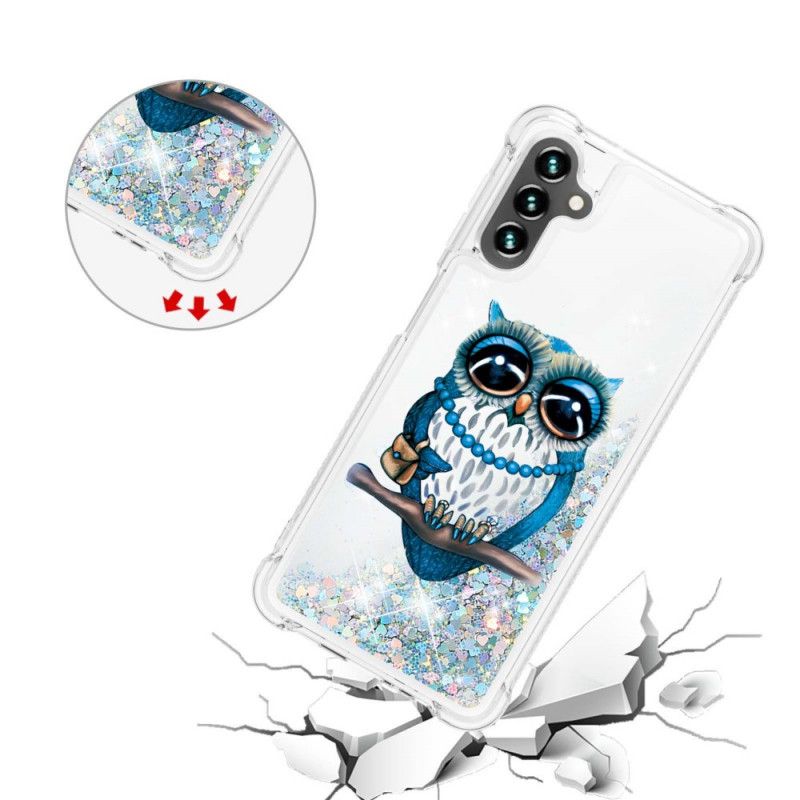 Coque Samsung Galaxy A13 5G Miss Hibou Paillettes