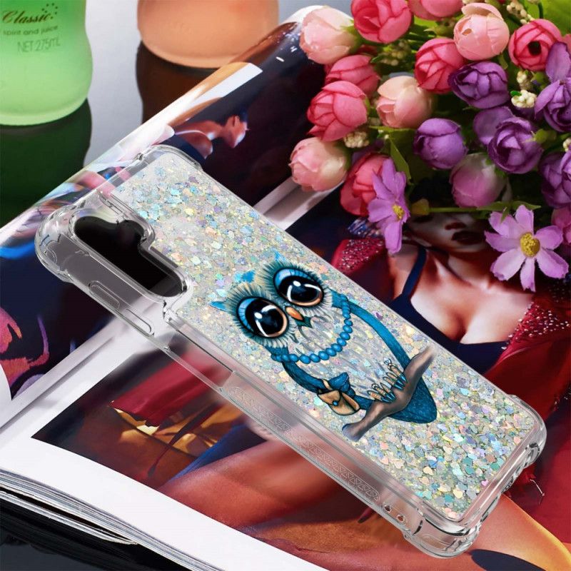 Coque Samsung Galaxy A13 5G Miss Hibou Paillettes