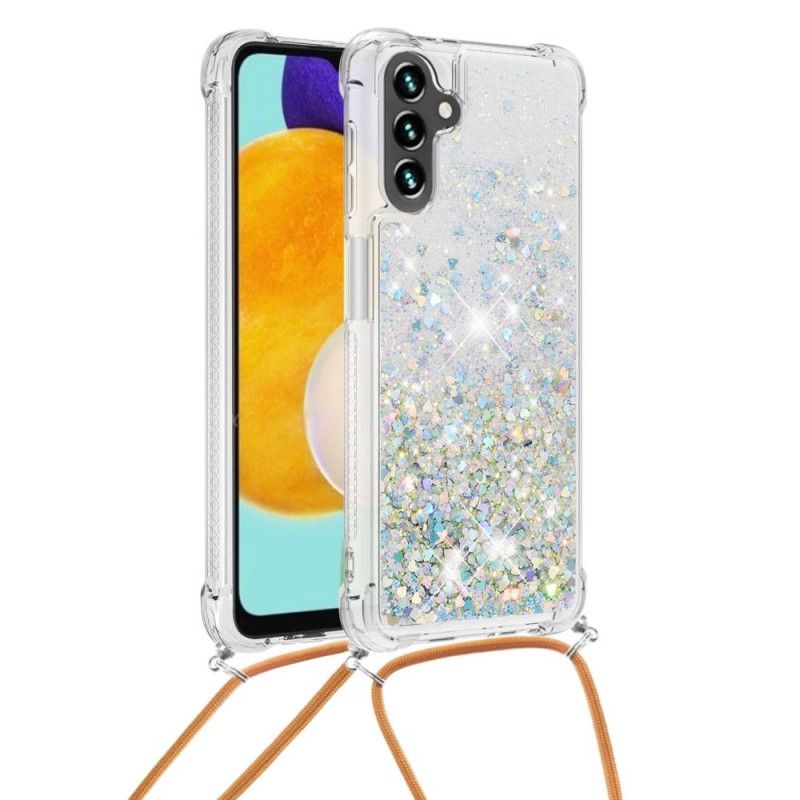 Coque Samsung Galaxy A13 5G Paillettes Avec Cordon