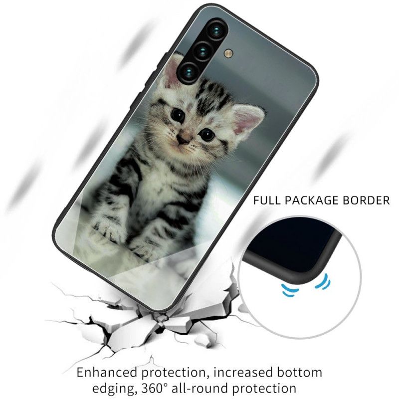 Coque Samsung Galaxy A13 5G Verre Trempé Chaton