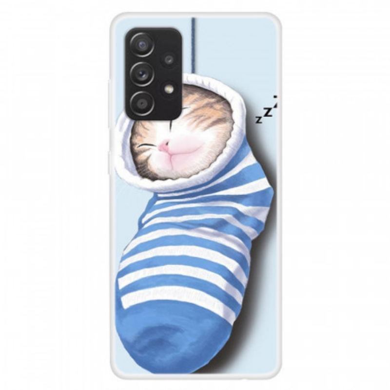 Coque Samsung Galaxy A13 Chaton Endormi