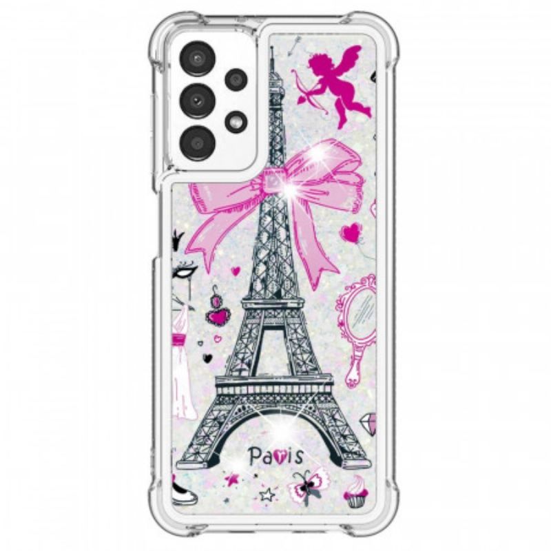 Coque Samsung Galaxy A13 La Tour Eiffel Paillettes