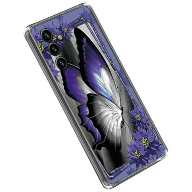 Coque Samsung Galaxy A14 5G / A14 Papillon Violet