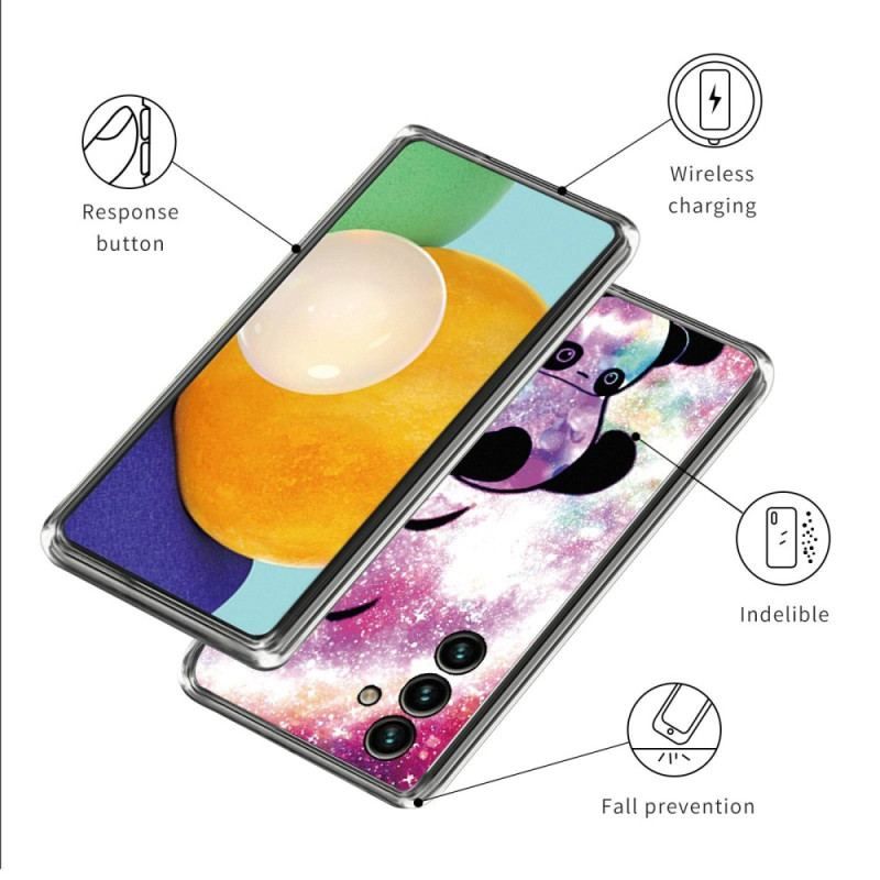 Coque Samsung Galaxy A14 5G / A14 Silicone Panda à l'Envers