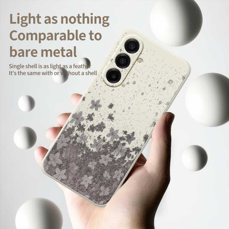 Coque Samsung Galaxy A17 4G / 5G Florale Grise