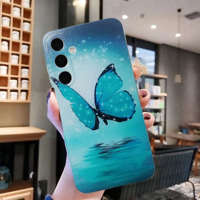 Coque Samsung Galaxy A17 4G / 5G Papillon Bleu