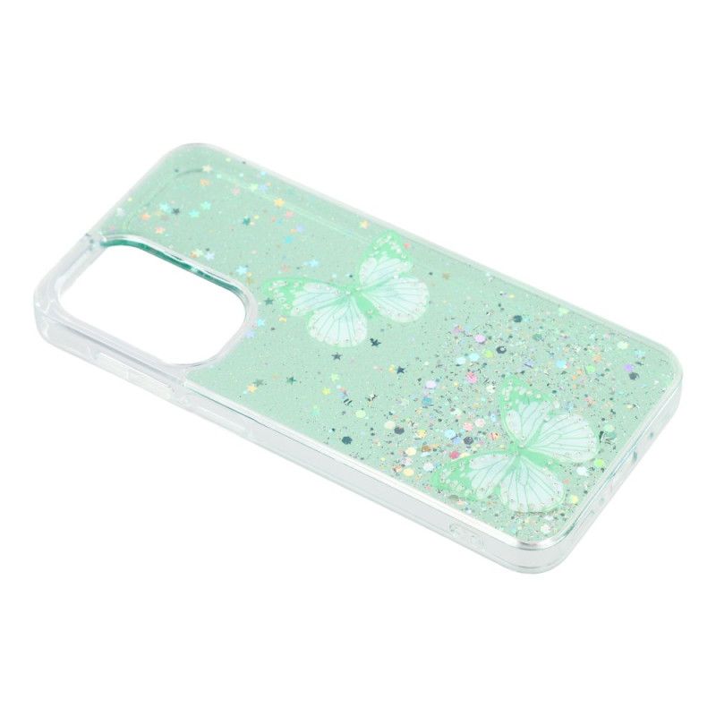Coque Samsung Galaxy A17 4G / 5G Papillons Paillettes