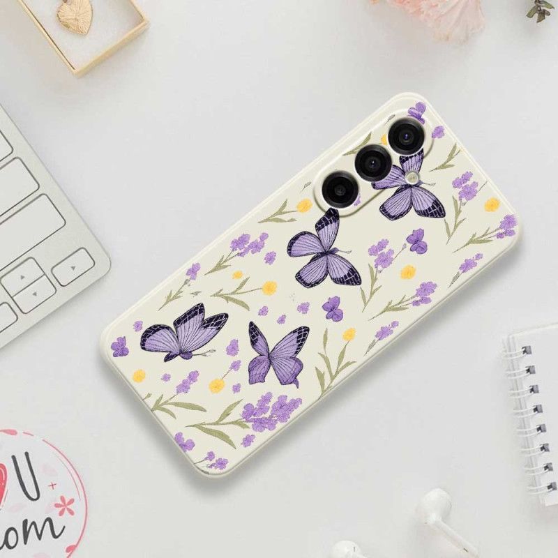 Coque Samsung Galaxy A17 4G / 5G Papillons Violets