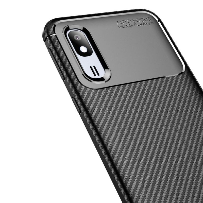 Coque Samsung Galaxy A20 Flexible Texture Fibre Carbone