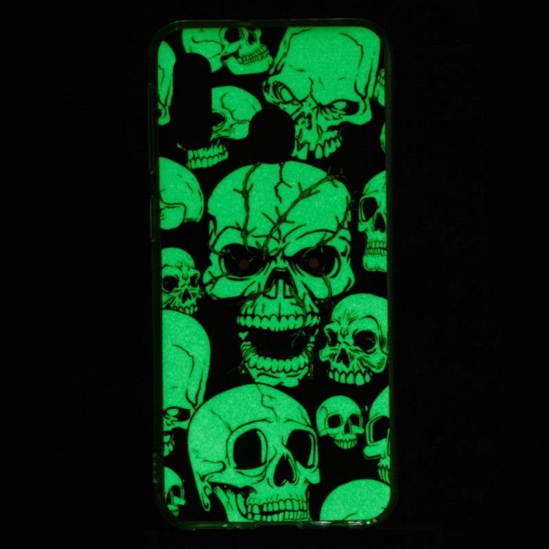 Coque Samsung Galaxy A20e Attention Têtes De Mort Fluorescente