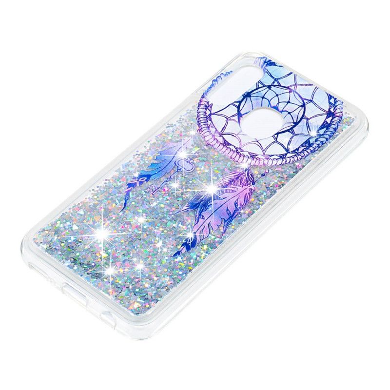 Coque Samsung Galaxy A20e Attrape Rêves Bleu Paillettes