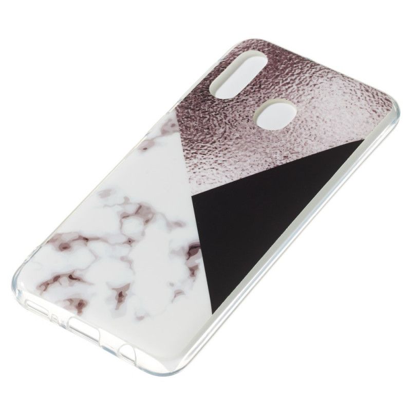 Coque Samsung Galaxy A20e Effet Marbre Geométrie Violet