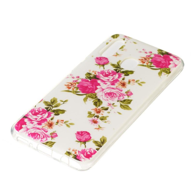 Coque Samsung Galaxy A20e Fleurs Liberty Fluorescente