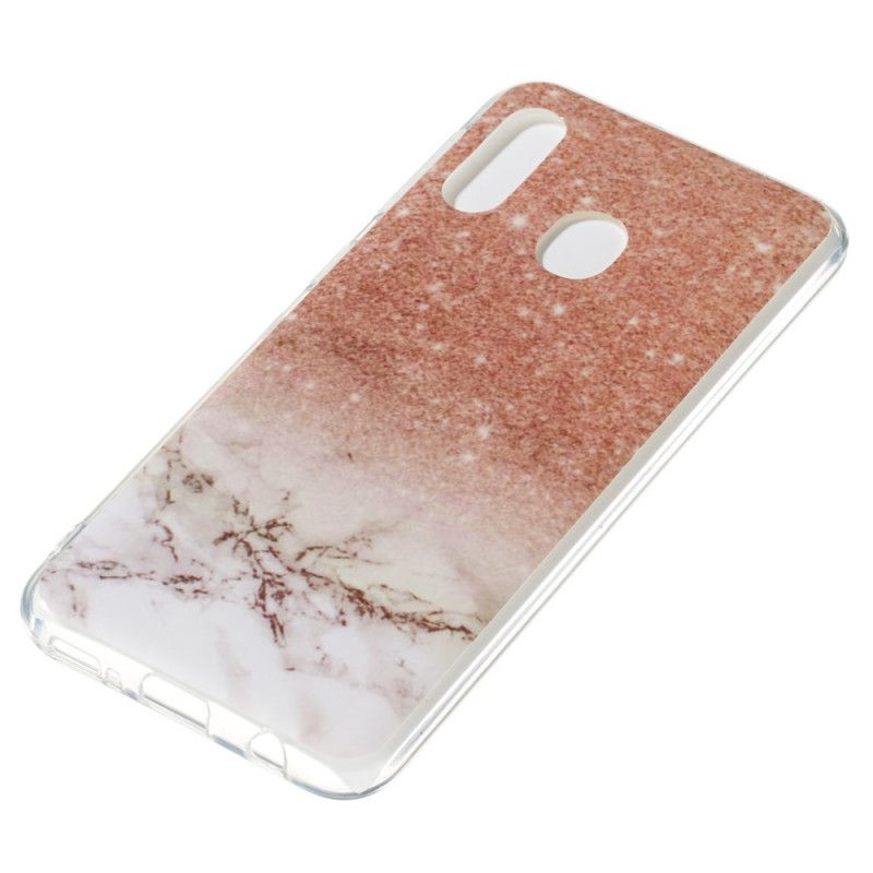 Coque Samsung Galaxy A20e Marbre Paillettes