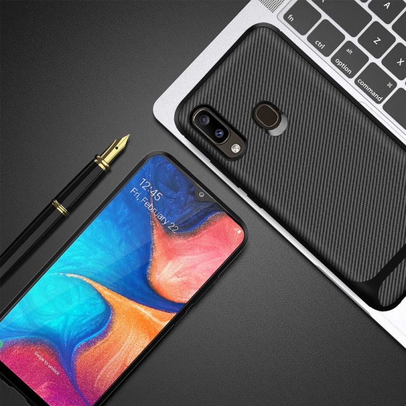 Coque Samsung Galaxy A20e Simple Fibre Carbone Flexible