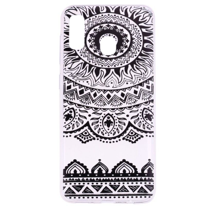 Coque Samsung Galaxy A20e Transparente Fleurs Mandala