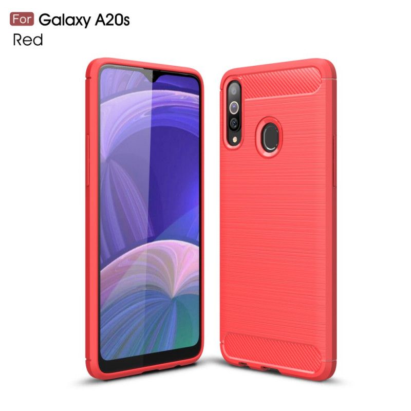 Coque Samsung Galaxy A20s Fibre Carbone Brossée