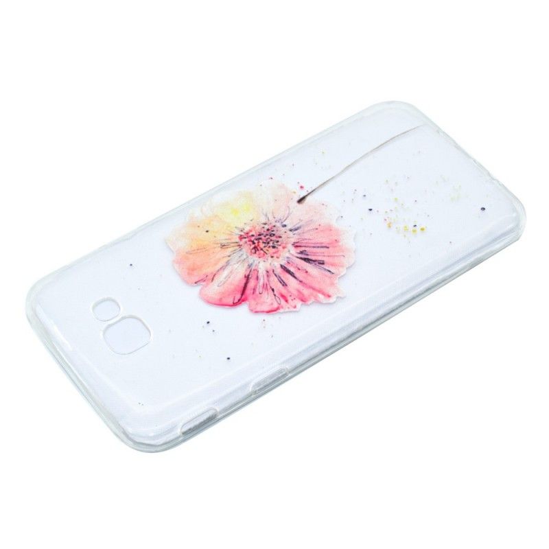 Coque Samsung Galaxy A3 2017 Transparente Coquelicot Aquarelle