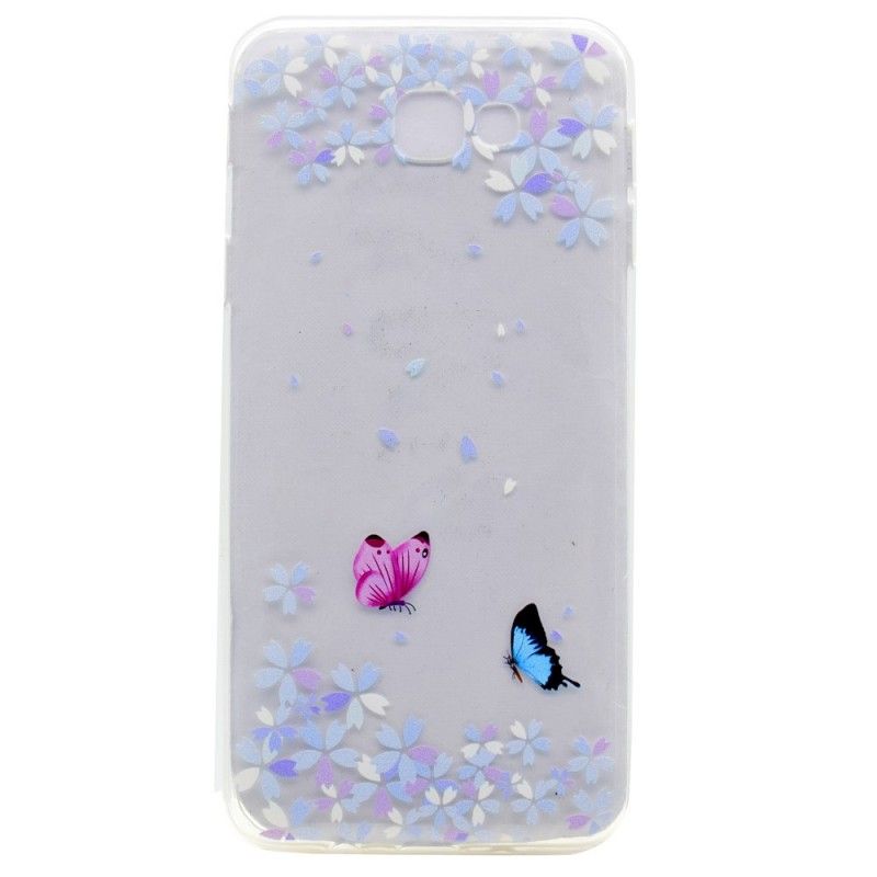 Coque Samsung Galaxy A3 2017 Transparente Papillons Et Fleurs