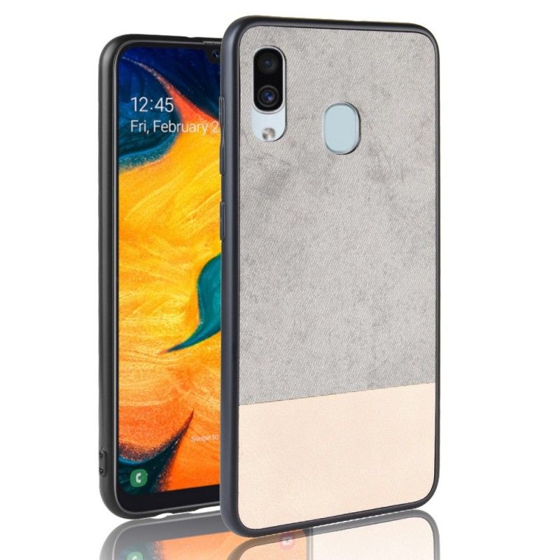 Coque Samsung Galaxy A30 Bicolore Simili Cuir