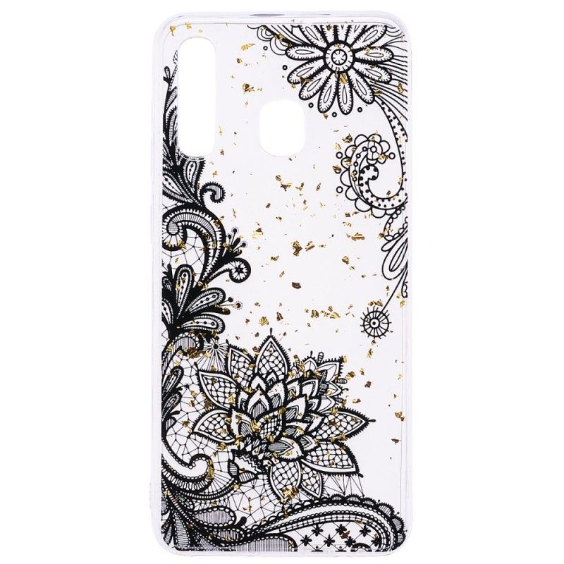 Coque Samsung Galaxy A30 Dentelle Et Poussière D'or