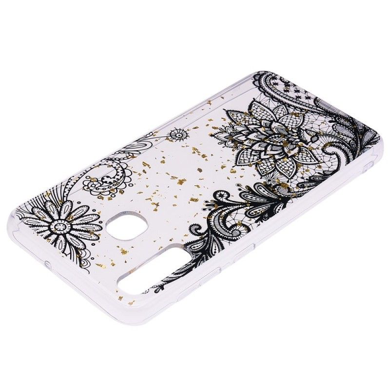 Coque Samsung Galaxy A30 Dentelle Et Poussière D'or