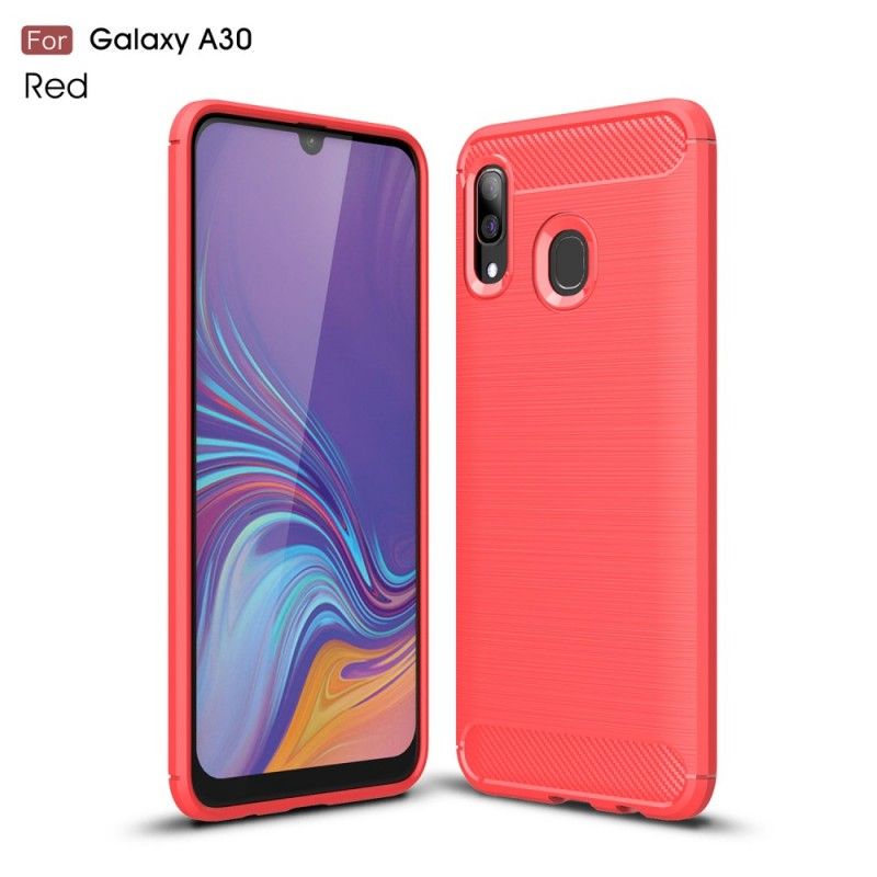 Coque Samsung Galaxy A30 Fibre Carbone Brossée