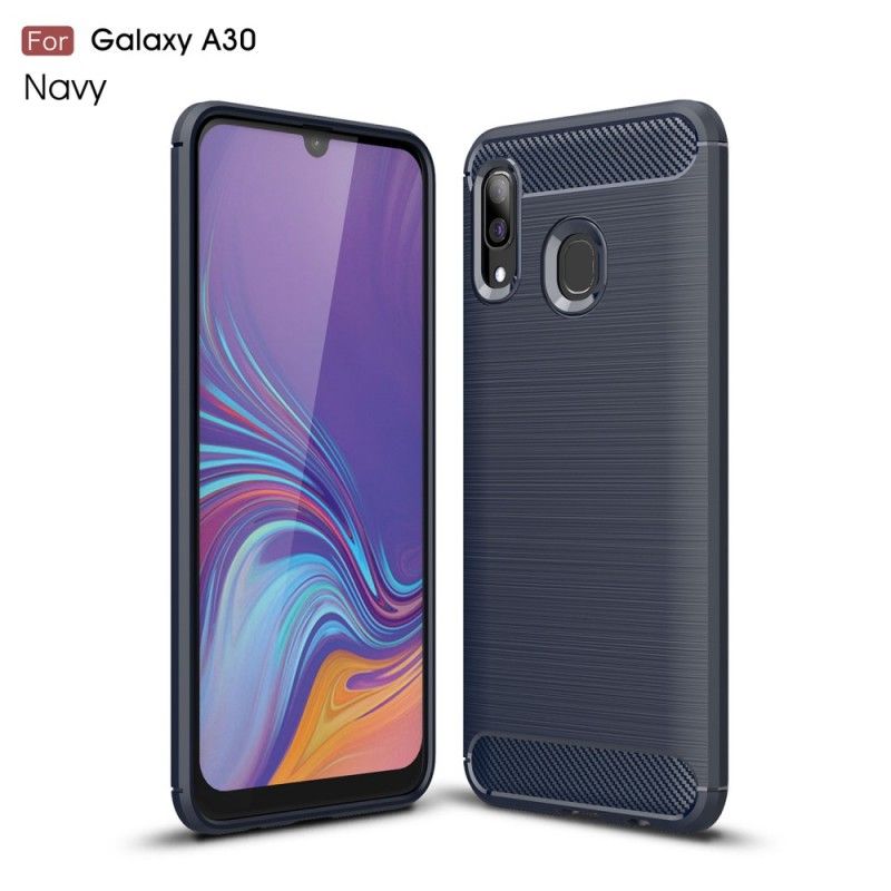 Coque Samsung Galaxy A30 Fibre Carbone Brossée