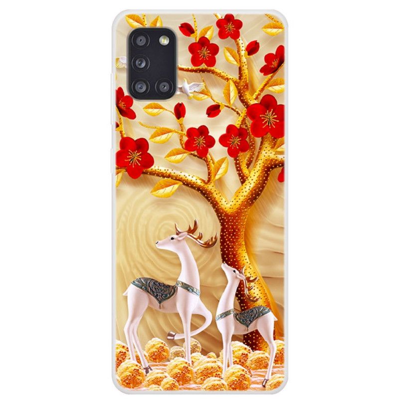 Coque Samsung Galaxy A31 Arbre Doré