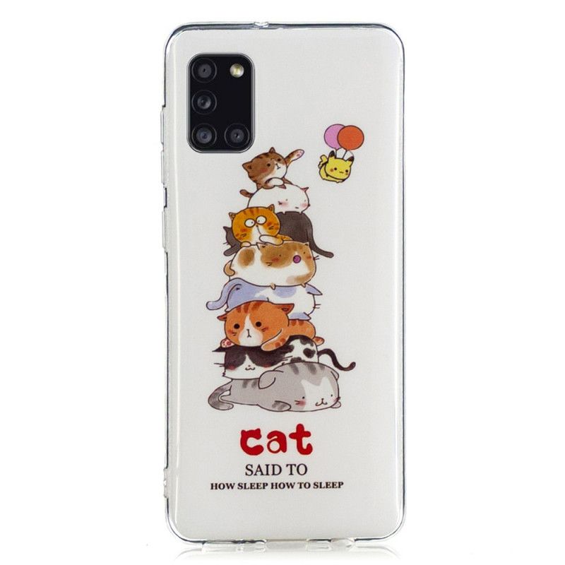 Coque Samsung Galaxy A31 Cats Fluorescente