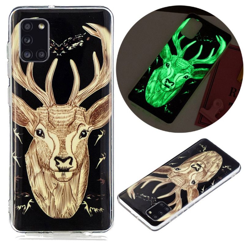 Coque Samsung Galaxy A31 Cerf Majestueux Fluorescente