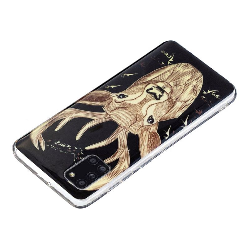 Coque Samsung Galaxy A31 Cerf Majestueux Fluorescente