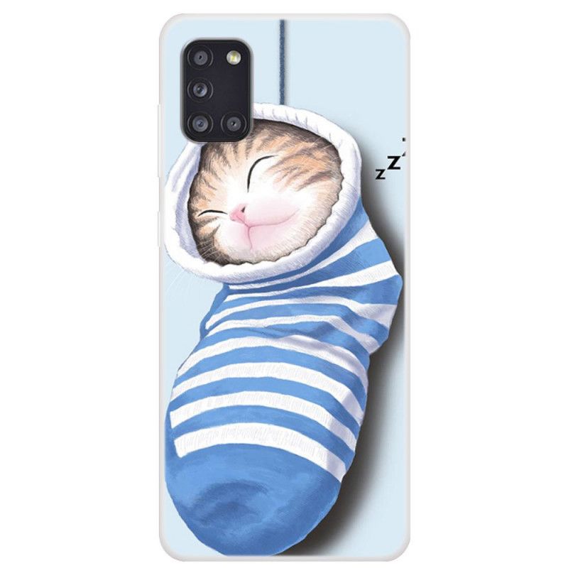 Coque Samsung Galaxy A31 Chaton Endormi