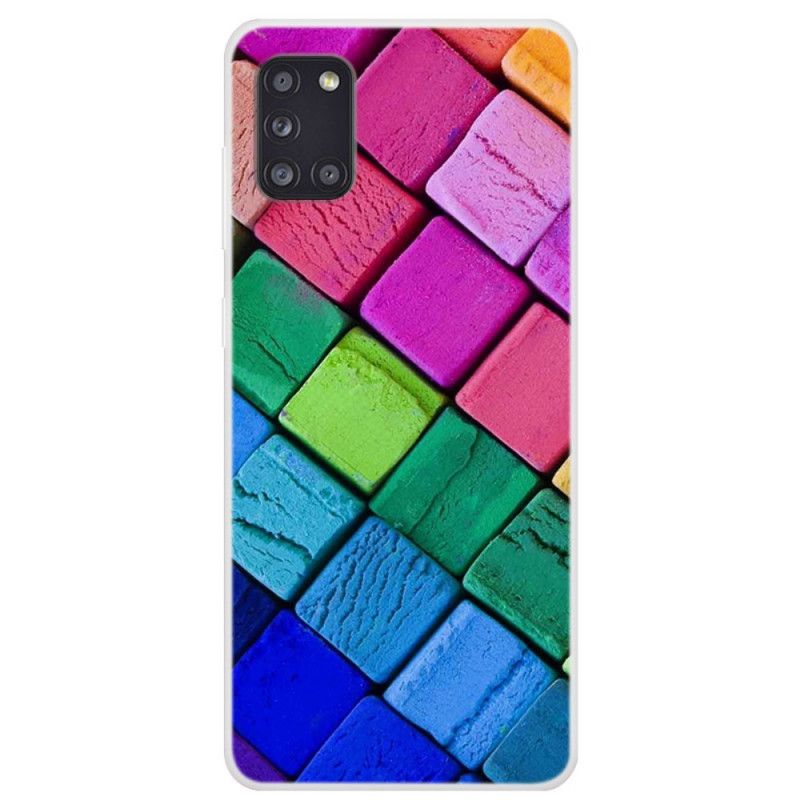 Coque Samsung Galaxy A31 Cubes Colorés