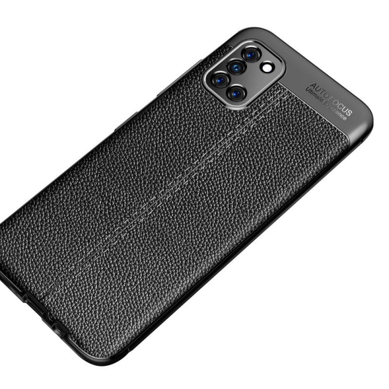 Coque Samsung Galaxy A31 Effet Cuir Litchi Double Line