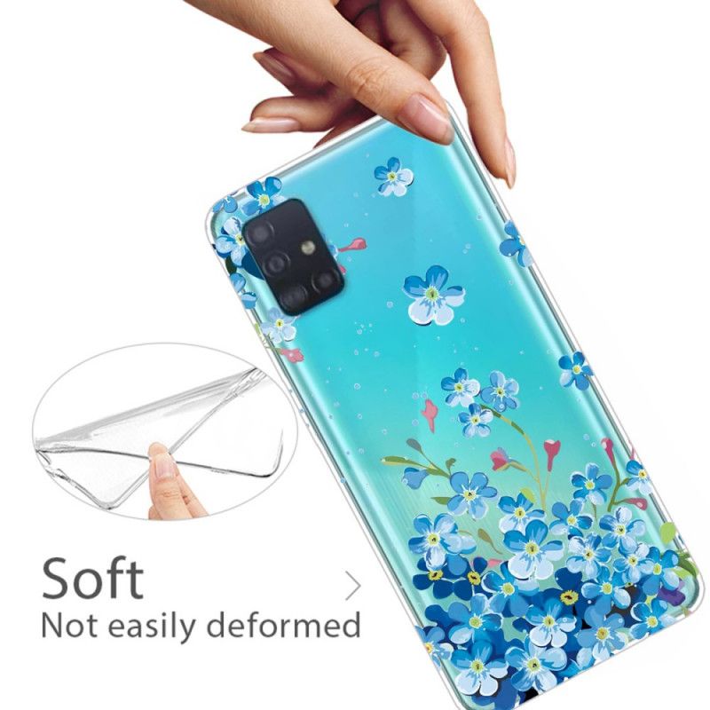 Coque Samsung Galaxy A31 Fleurs Bleues