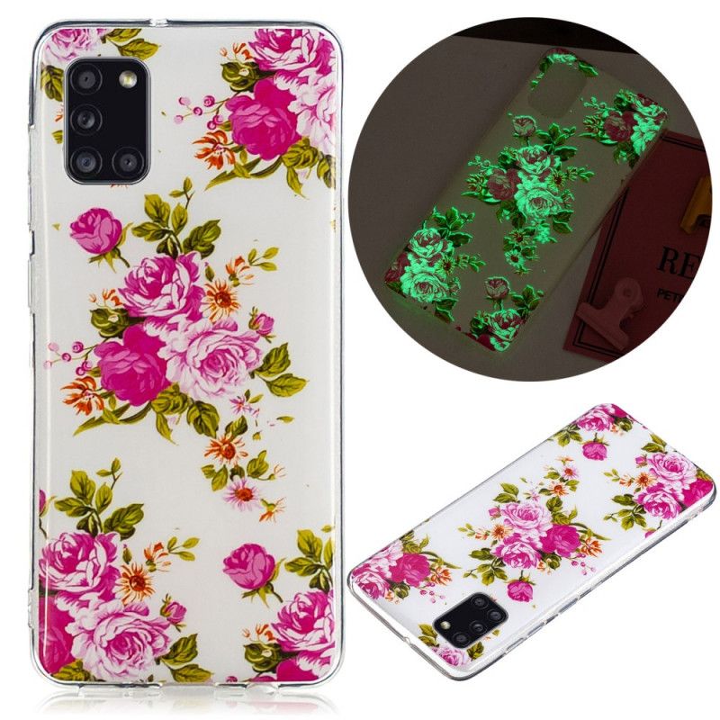 Coque Samsung Galaxy A31 Fleurs Liberty Fluorescente