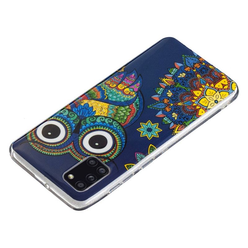 Coque Samsung Galaxy A31 Hibou Mandala Fluorescente