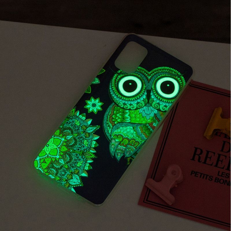 Coque Samsung Galaxy A31 Hibou Mandala Fluorescente