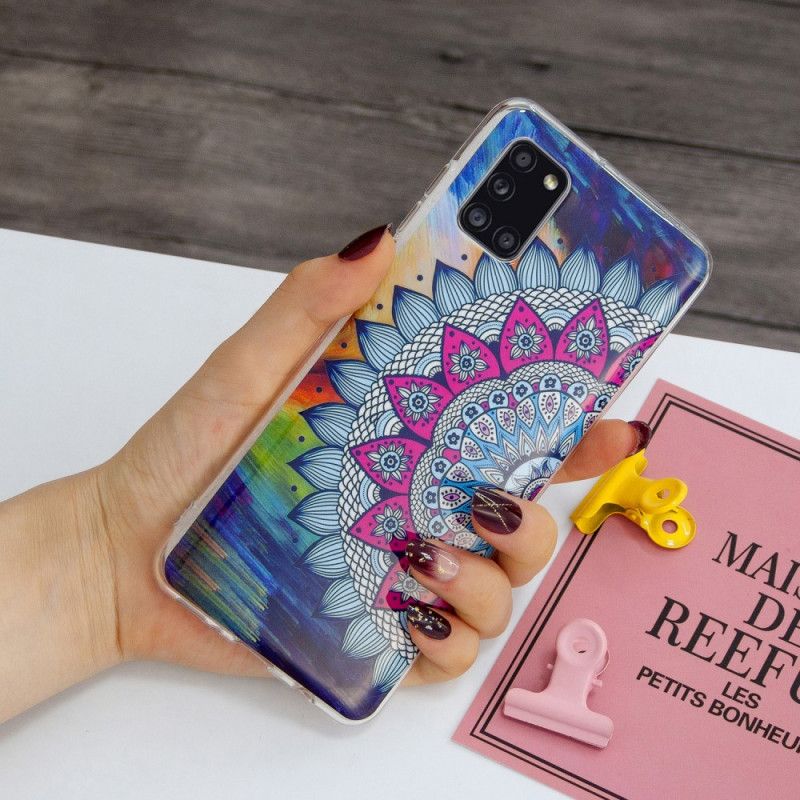 Coque Samsung Galaxy A31 Mandala Coloré Fluorescente