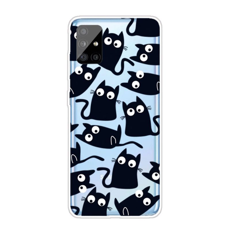 Coque Samsung Galaxy A31 Multiples Chats Noirs