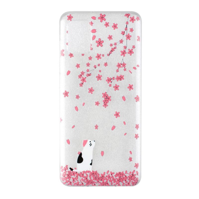 Coque Samsung Galaxy A31 Pétales Et Chat