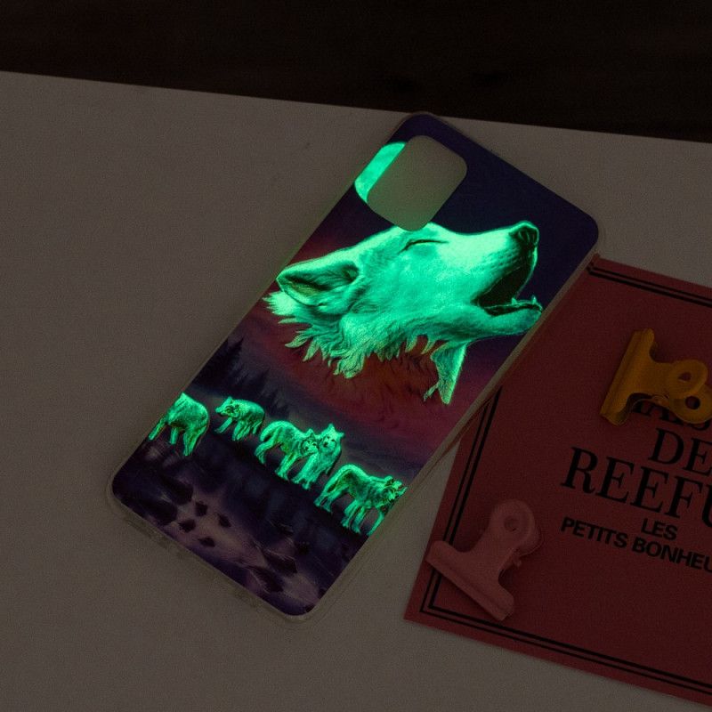 Coque Samsung Galaxy A31 Série Loup Fluorescente