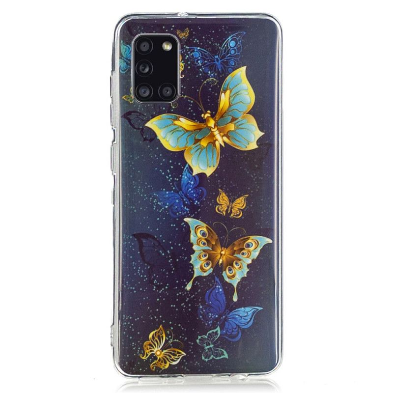 Coque Samsung Galaxy A31 Série Papillons Fluorescente